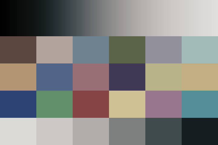 Cinema 83 colour swatch chart